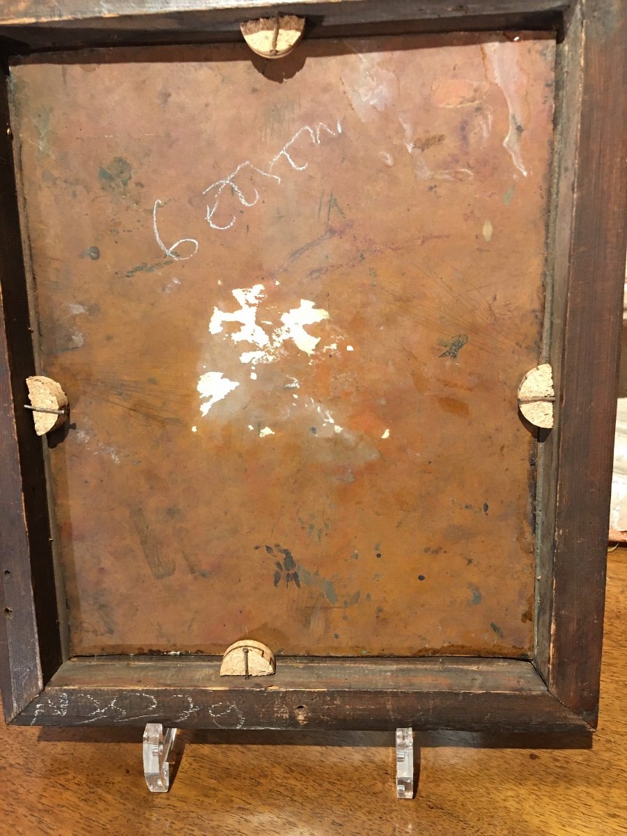 Huile/sur/cuivre Vierge à L’enfant Epoque XVII Eme-photo-1