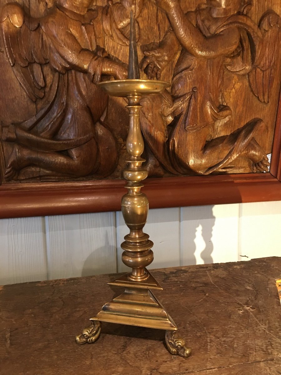 Bronze Candle Stick, 17th Century