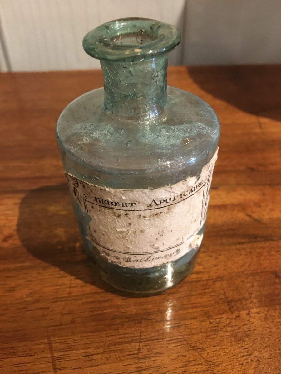 3 Blown Glass Bottles Pharmacy 18 Eme-photo-2