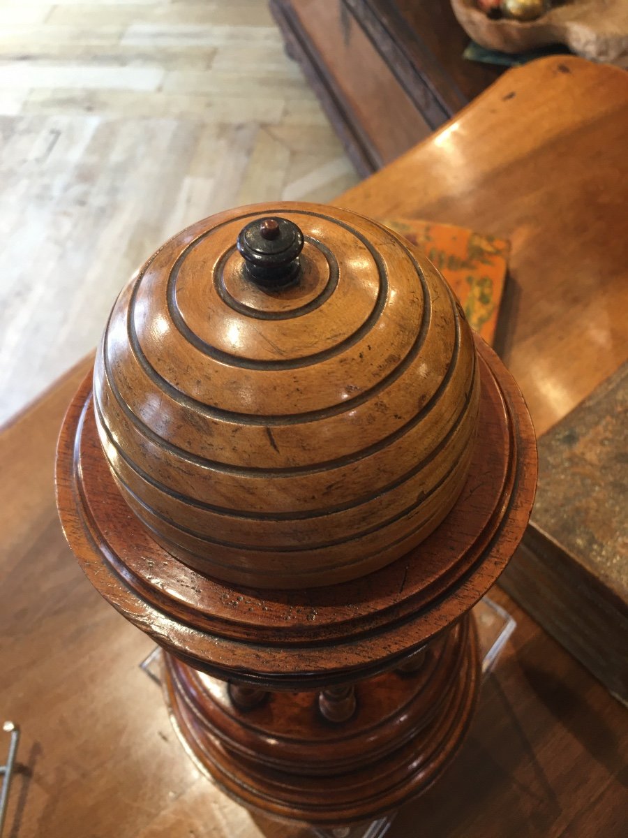 Porte-montre Bois Tourné « tempietto «  19 Eme-photo-1