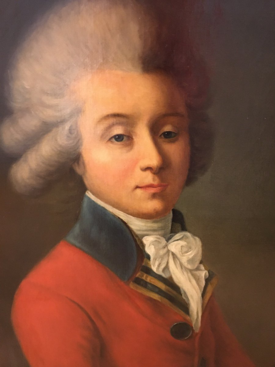 Portrait Of A Man In A Red Frock Coat 19th Century-photo-3