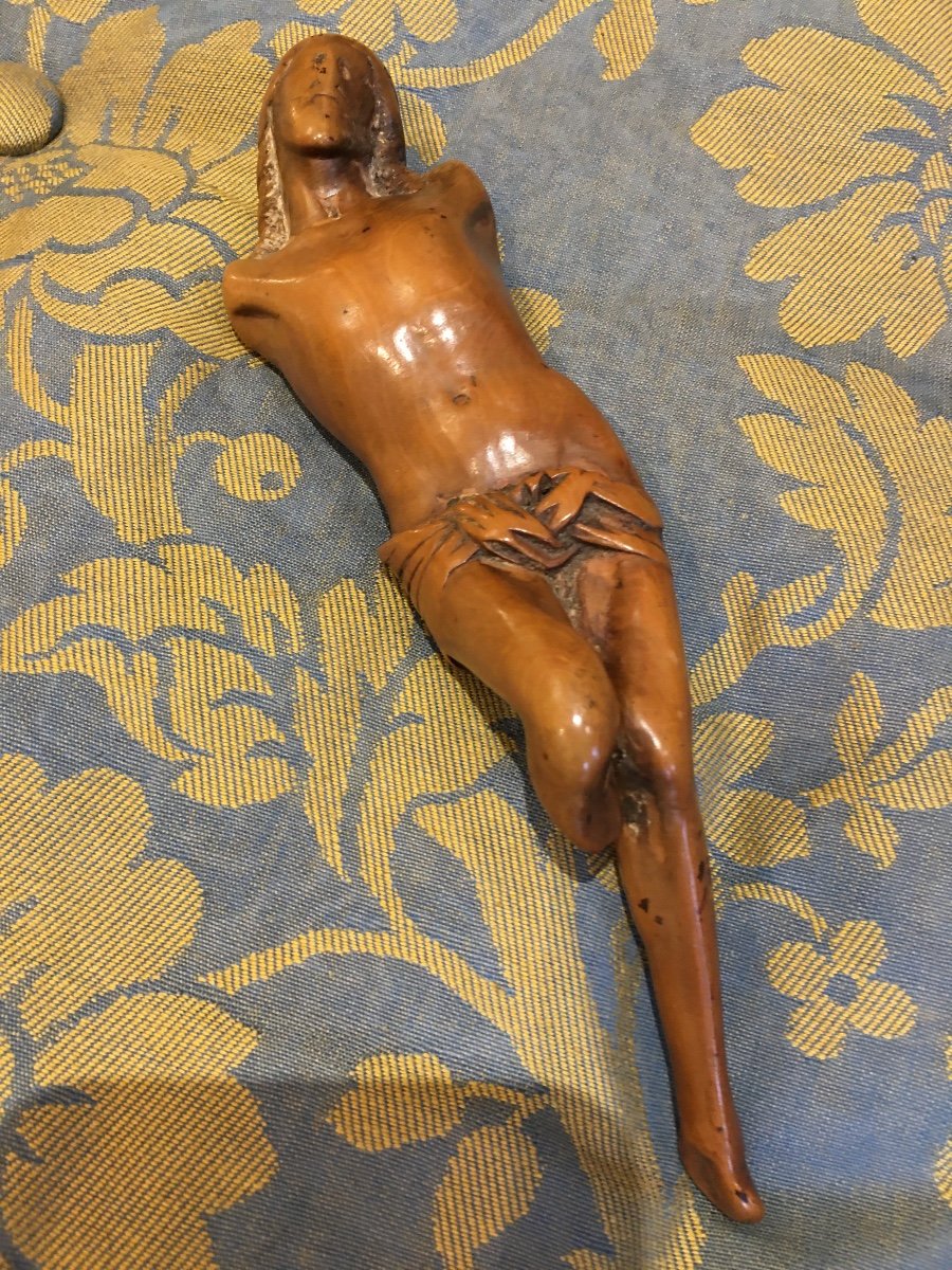 Christ D’adoration Bois Sculpté Haute-epoque