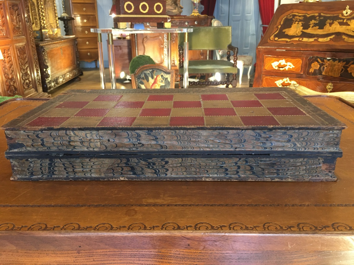 Backgammon Game Box From The Early 19th Century-photo-2
