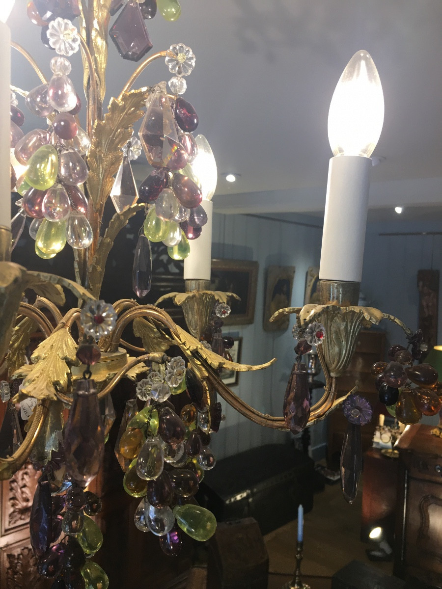 19th Century Grape Cluster Chandelier-photo-3