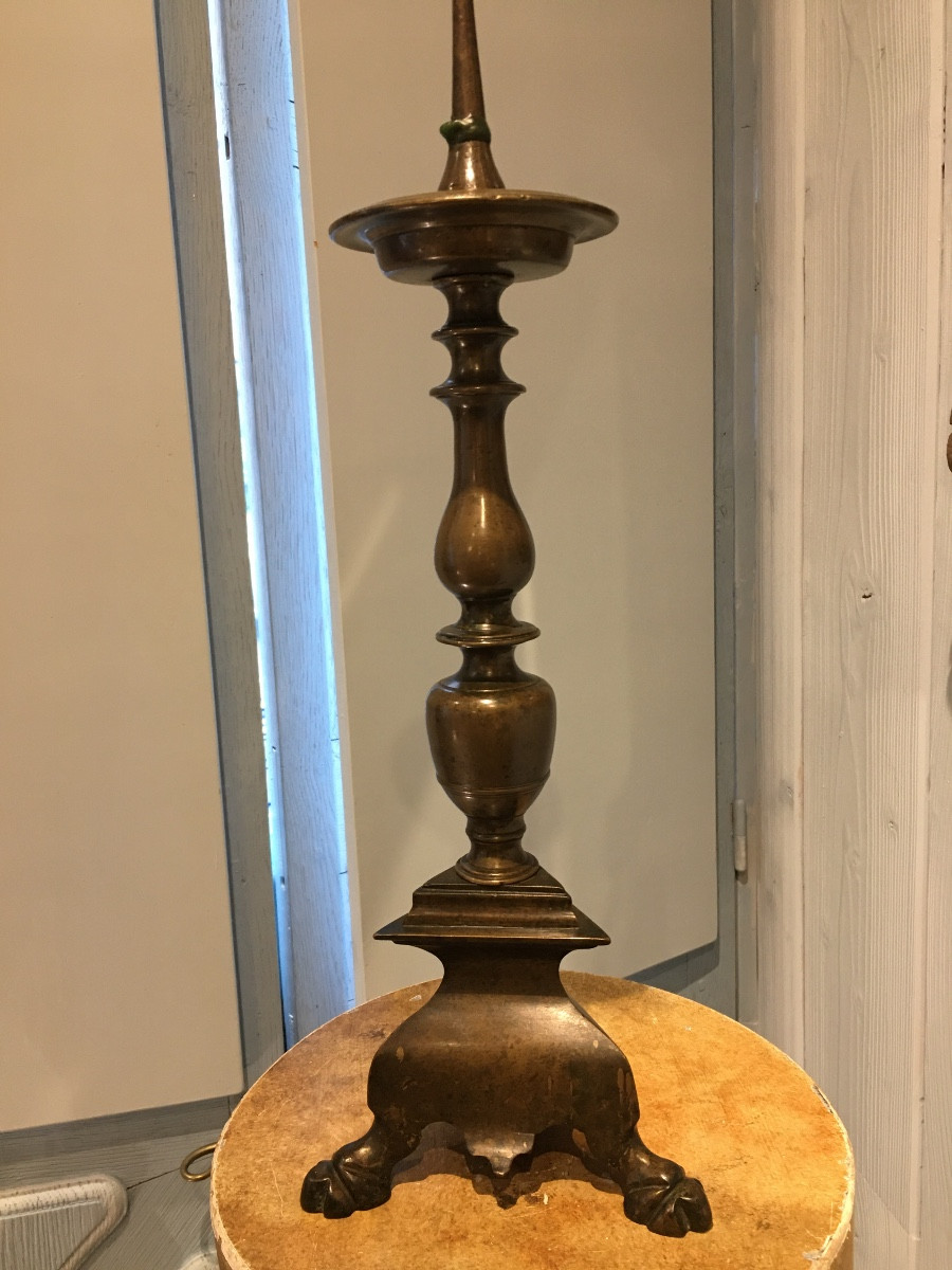 17th Century Bronze Candlestick 