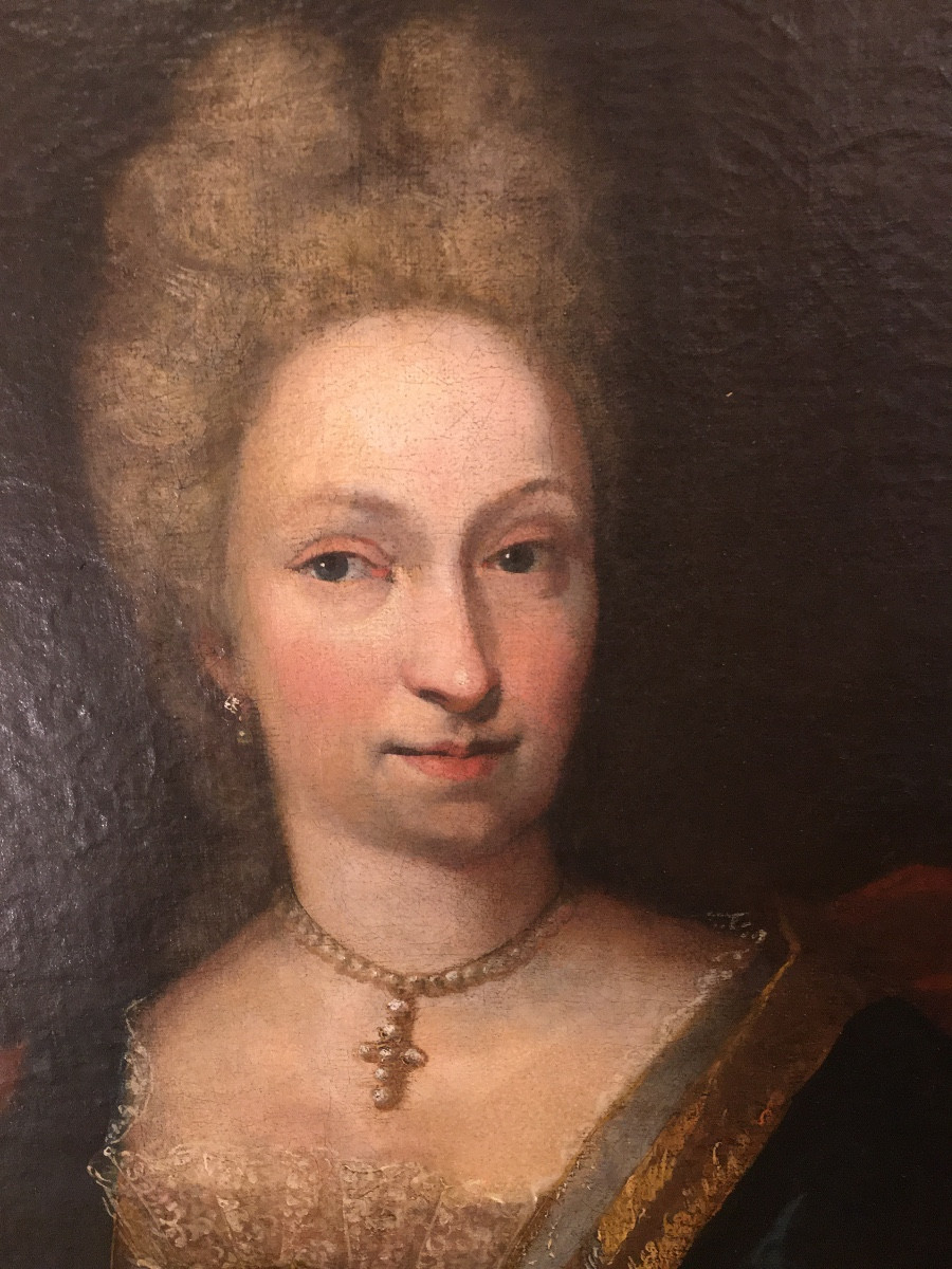 Portrait Of A Noble Lady Ec.fr Early 18th Century-photo-2