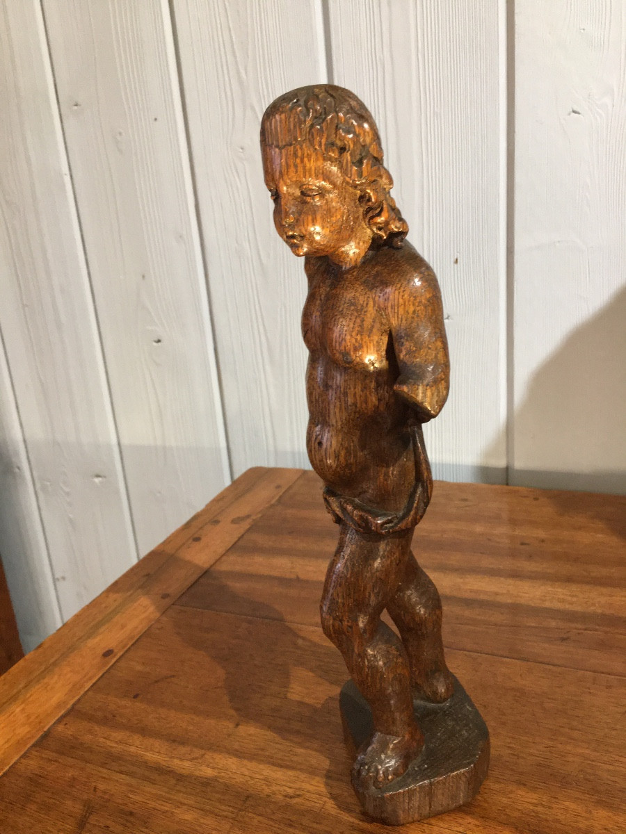 Wooden Sculpture Of A Child Jesus, Late 17th Century-photo-4