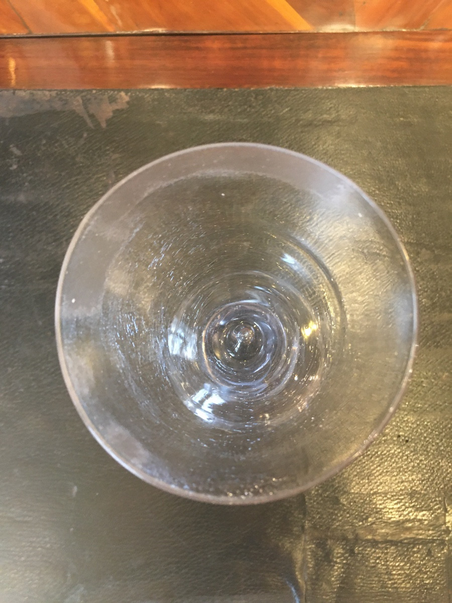 Grand verre cornet Epoque 18eme-photo-3