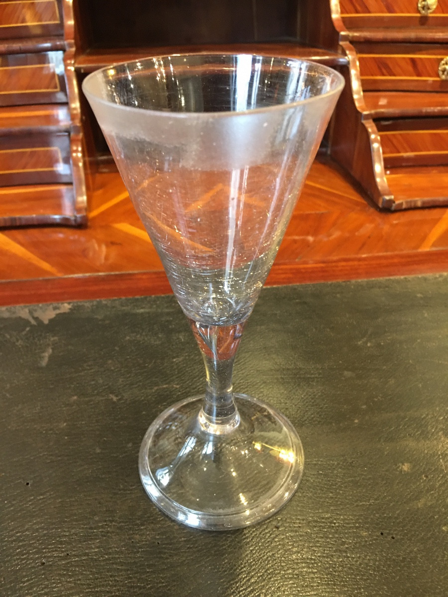 Grand verre cornet Epoque 18eme-photo-1