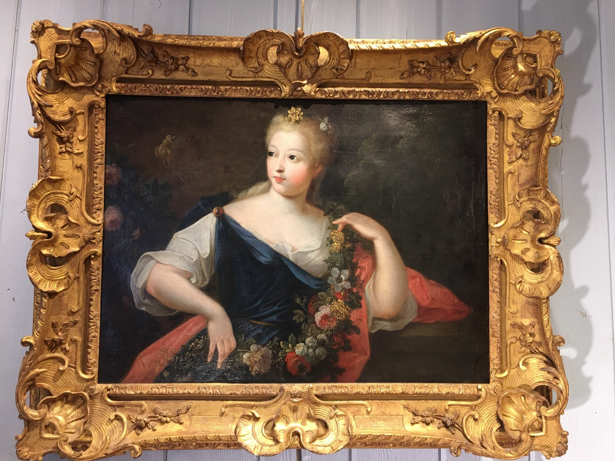 Tableau « allégorie du printemps « Ec.Fr XVIIIeme