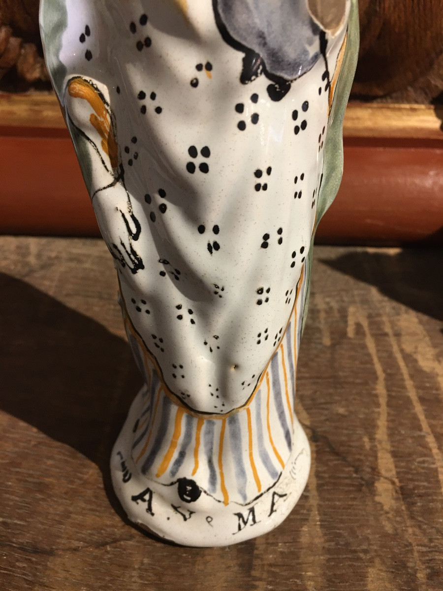 18th Century Faience Virgin Mary After Childbirth-photo-2