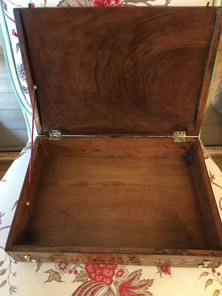 Coffret marqueterie Epoque XVIIEME -photo-2