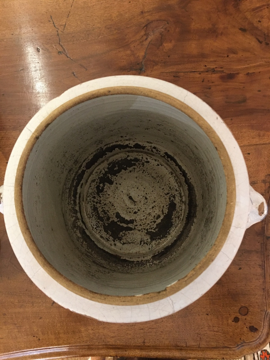 Pot à tabac faïence décor bleu fin 18 eme-photo-1