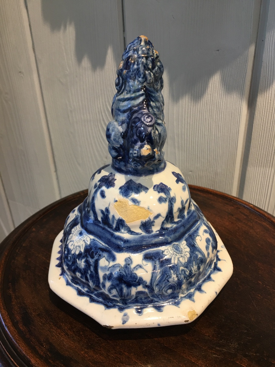 Delftware Pot Lid, Early 18th Century-photo-4