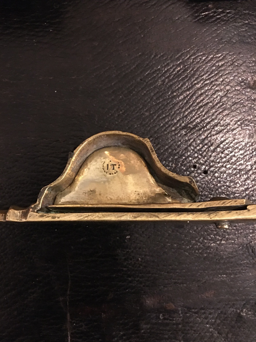 Paire de mouchettes laiton poinçon R couronné 18 em-photo-4