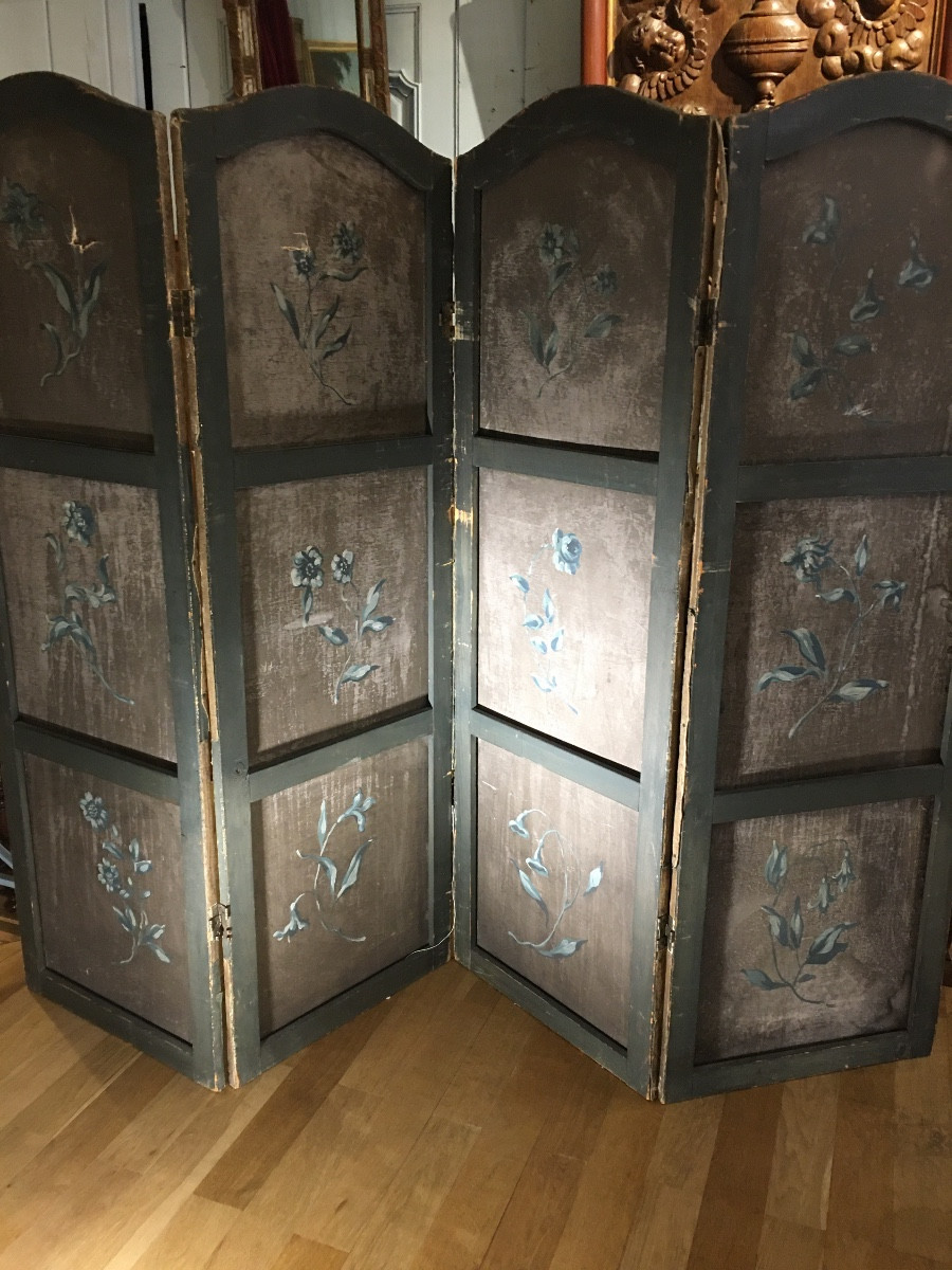 Louis XVI Style Four-panel Screen, Late 18th Century-photo-1