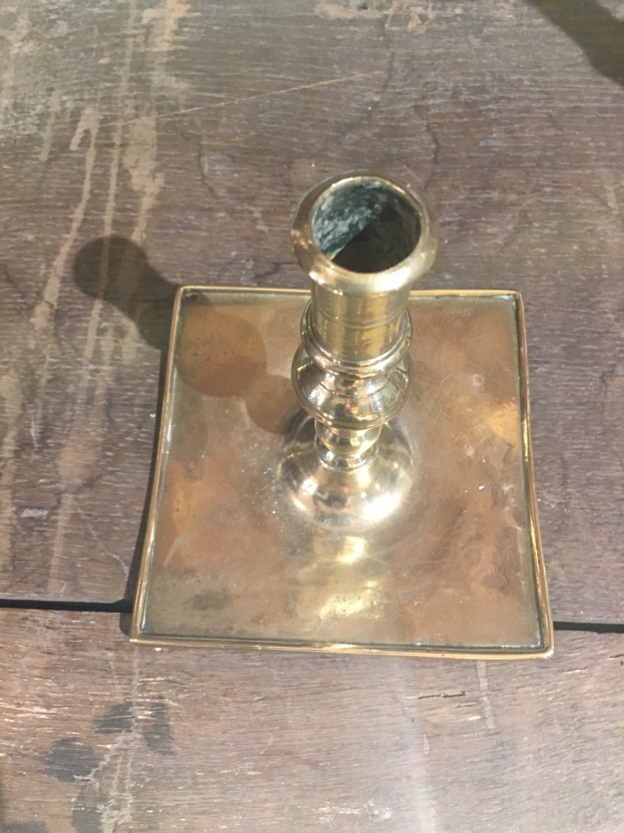 Bougeoir bronze Espagne XVIIEME -photo-2