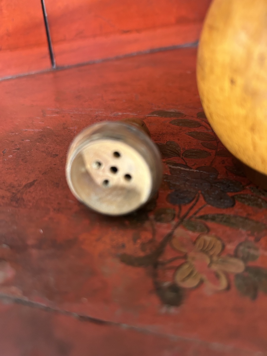 19th-century Turned Boxwood Pepper Shaker-photo-4