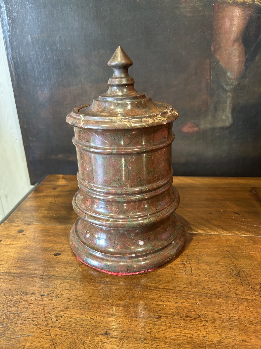 19th-century Marble Tobacco Jar 