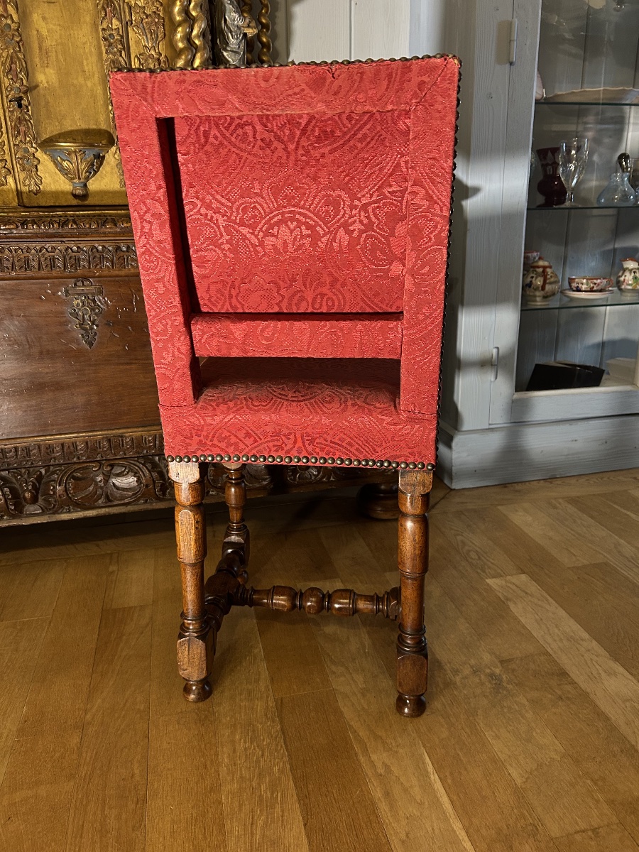 Chaise Louis XIII noyer tourné 17 eme-photo-3