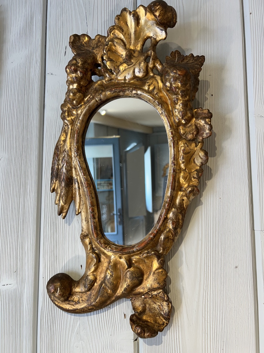 Pair Of Small 18th-century Italian Mirrors -photo-2