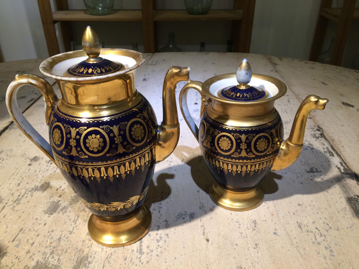 Porcelain Empire Service Blue And Gold-photo-3