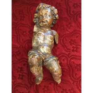 Putto In Patinated Wood Italy XVII