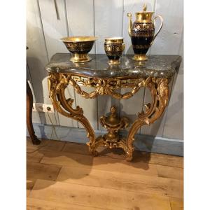Console Carved And Gilded Wood Epoque 18 Eme
