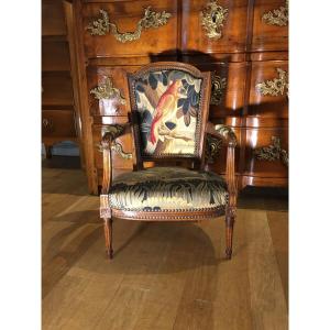 Fauteuil cabriolet d’enfant L.XVI noyer