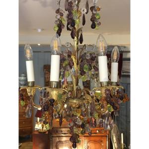 19th Century Grape Cluster Chandelier