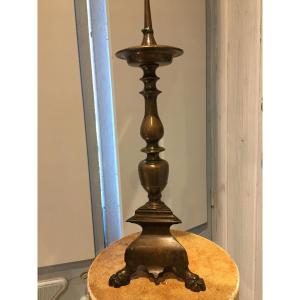 17th Century Bronze Candlestick 