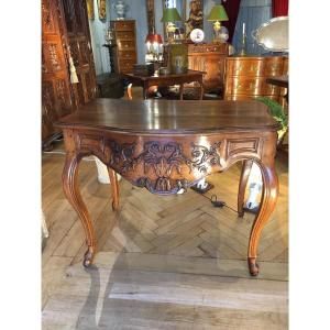 Louis XV Provençal Walnut Console, 18th Century