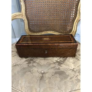 Boîte à gants marquetée epoque XIXeme