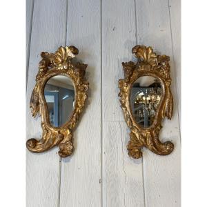 Pair Of Small 18th-century Italian Mirrors