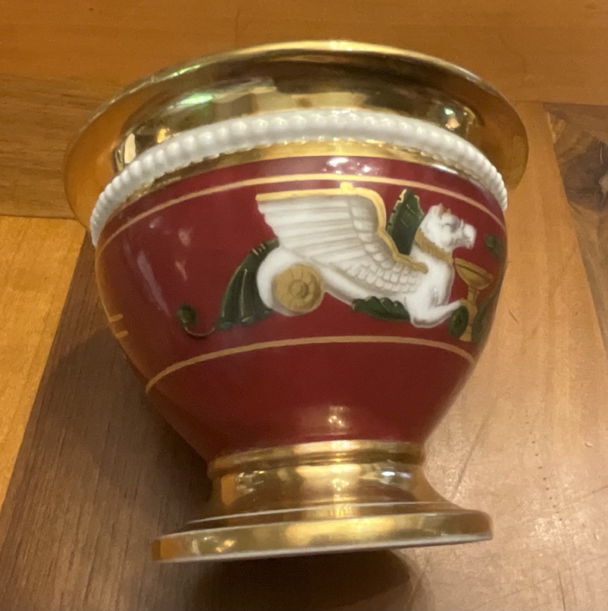 Chocolate Cup And Saucer, Early 19th Century, Paris Porcelain-photo-3