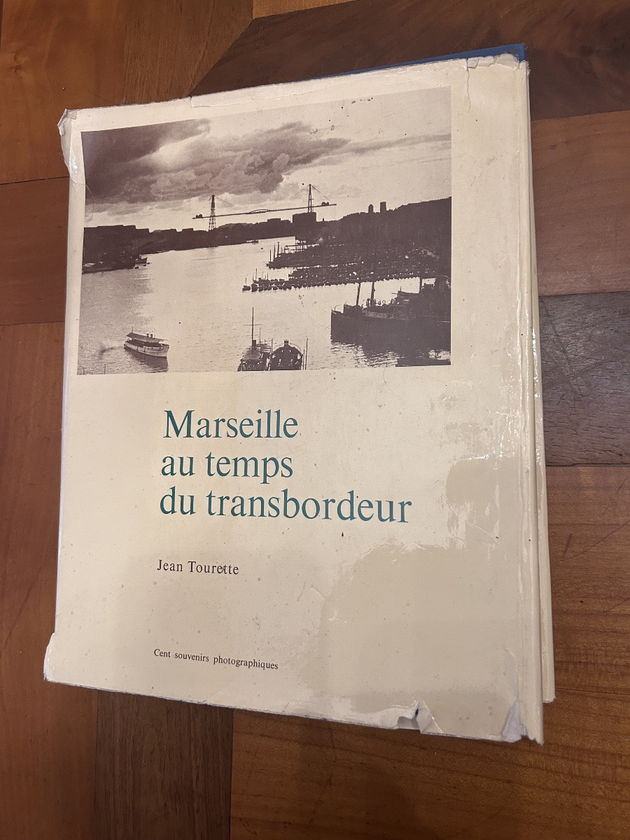 Pierre Ambrogiani  , Gouache , pièce unique + livre Marseille au temps du transbordeur .-photo-4