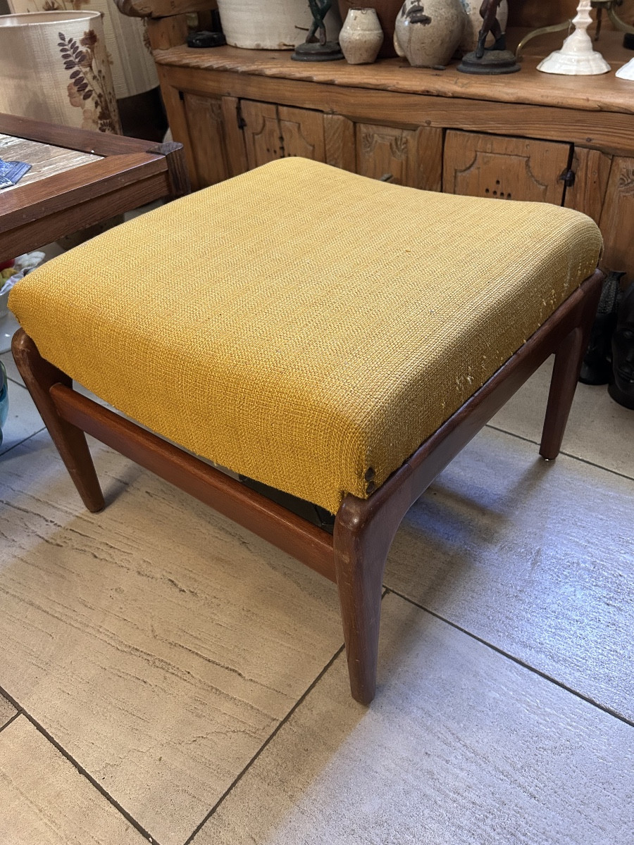 Two Armchairs And An Ottoman. Design By Grete Jalk, Denmark, 1960s.-photo-1