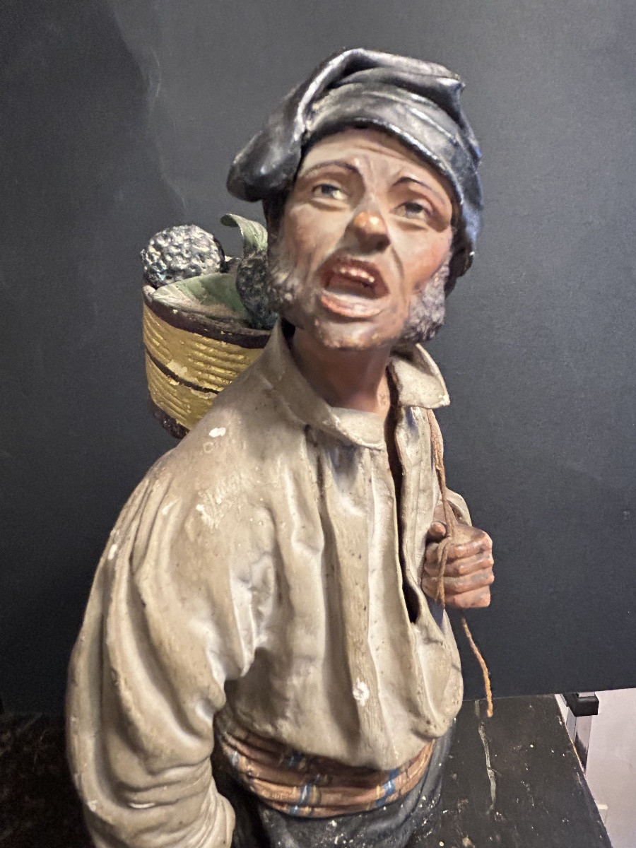 Nativity Scene Figure. Italy, 19th Century. Flower Seller -photo-4