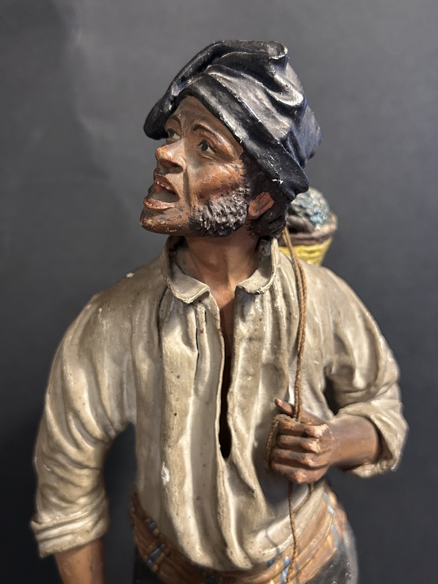 Nativity Scene Figure. Italy, 19th Century. Flower Seller -photo-6