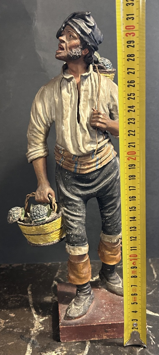 Nativity Scene Figure. Italy, 19th Century. Flower Seller -photo-7