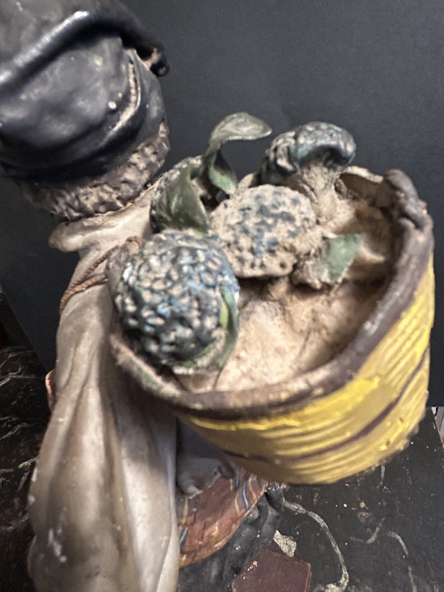 Nativity Scene Figure. Italy, 19th Century. Flower Seller -photo-8