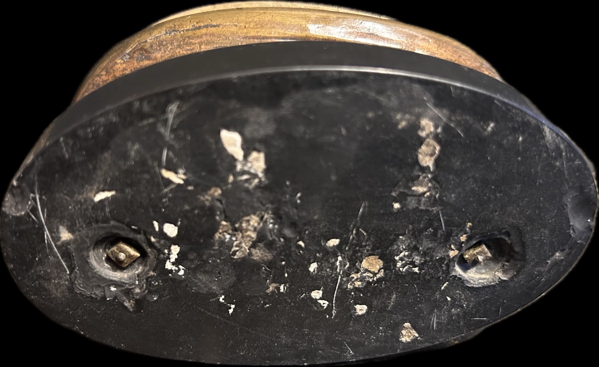 Sleeping Cupid, Trinket Tray, Bronze On A Black Marble Base. Napoleon III Period-photo-6