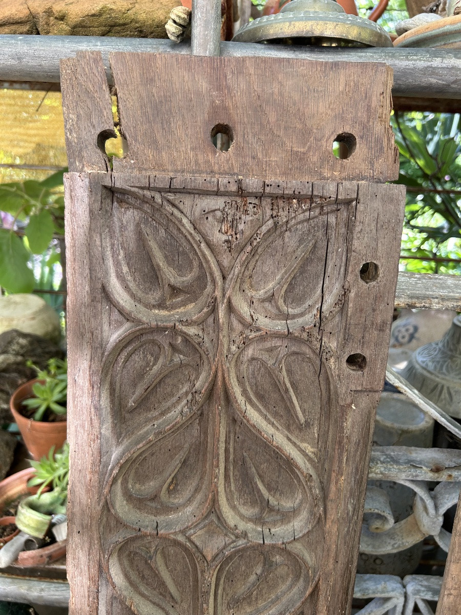 5 Panels From A Gothic Chest, Oak, 15th Century-photo-7