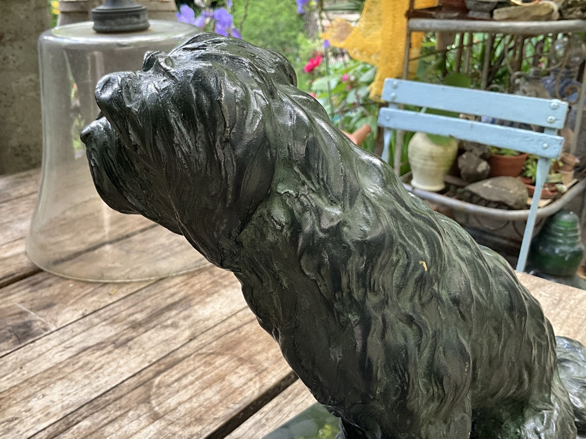 Chien assis en bronze par Georges Lavroff ,  1895 - 1991-photo-4