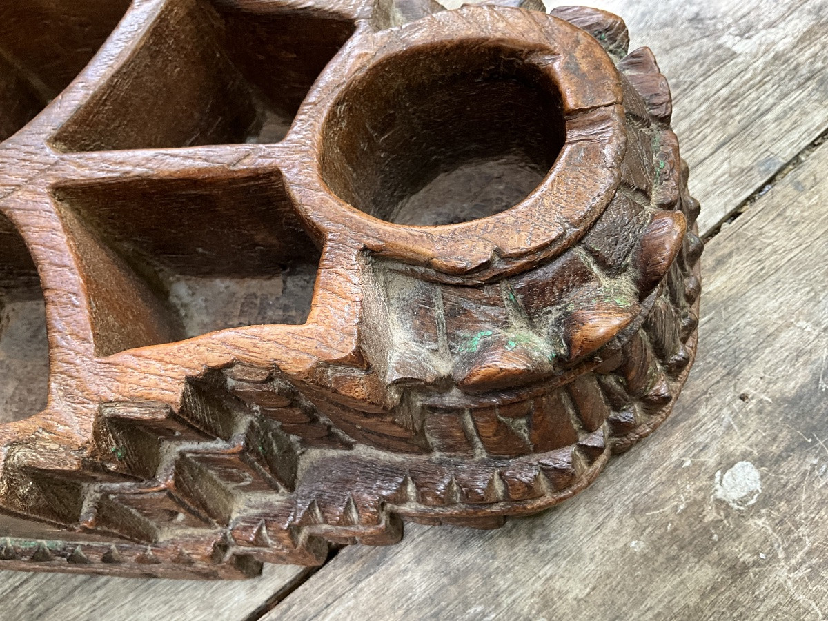 Boîte à épices en bois sculpté , Inde , XIXe siècle -photo-2