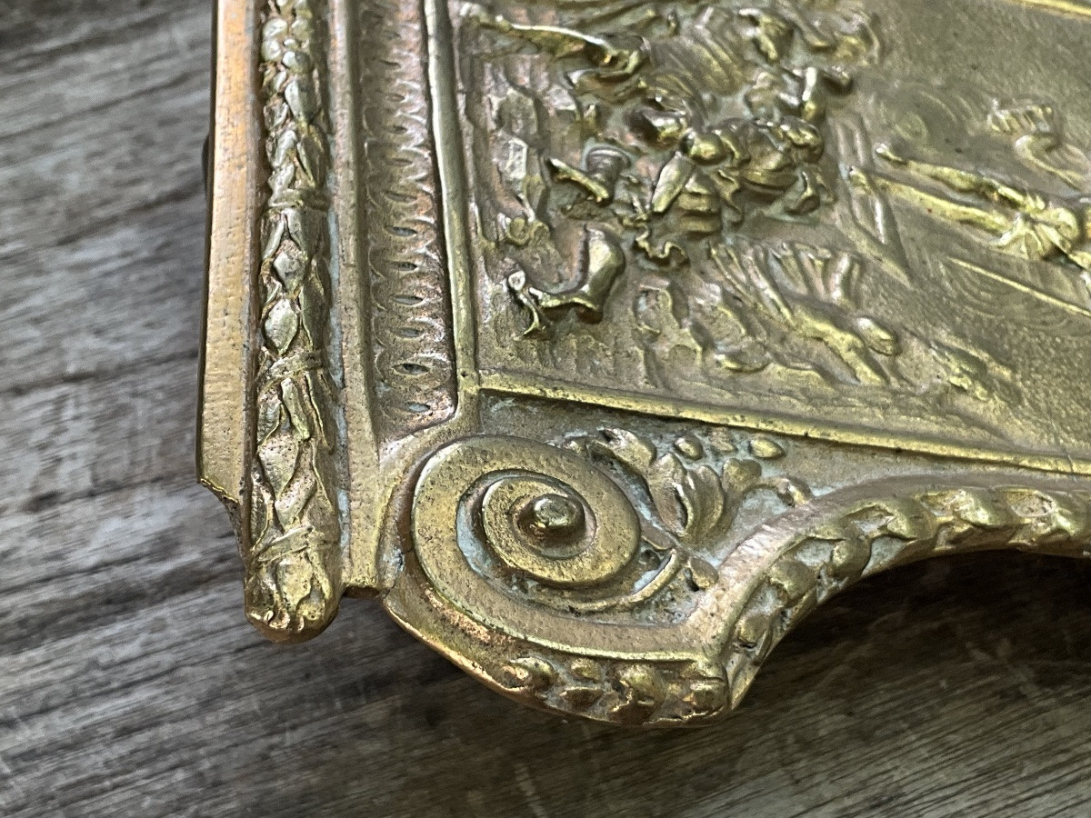 2 baisers de paix ou osculatoires en bronze , XVIIIème siècle -photo-3