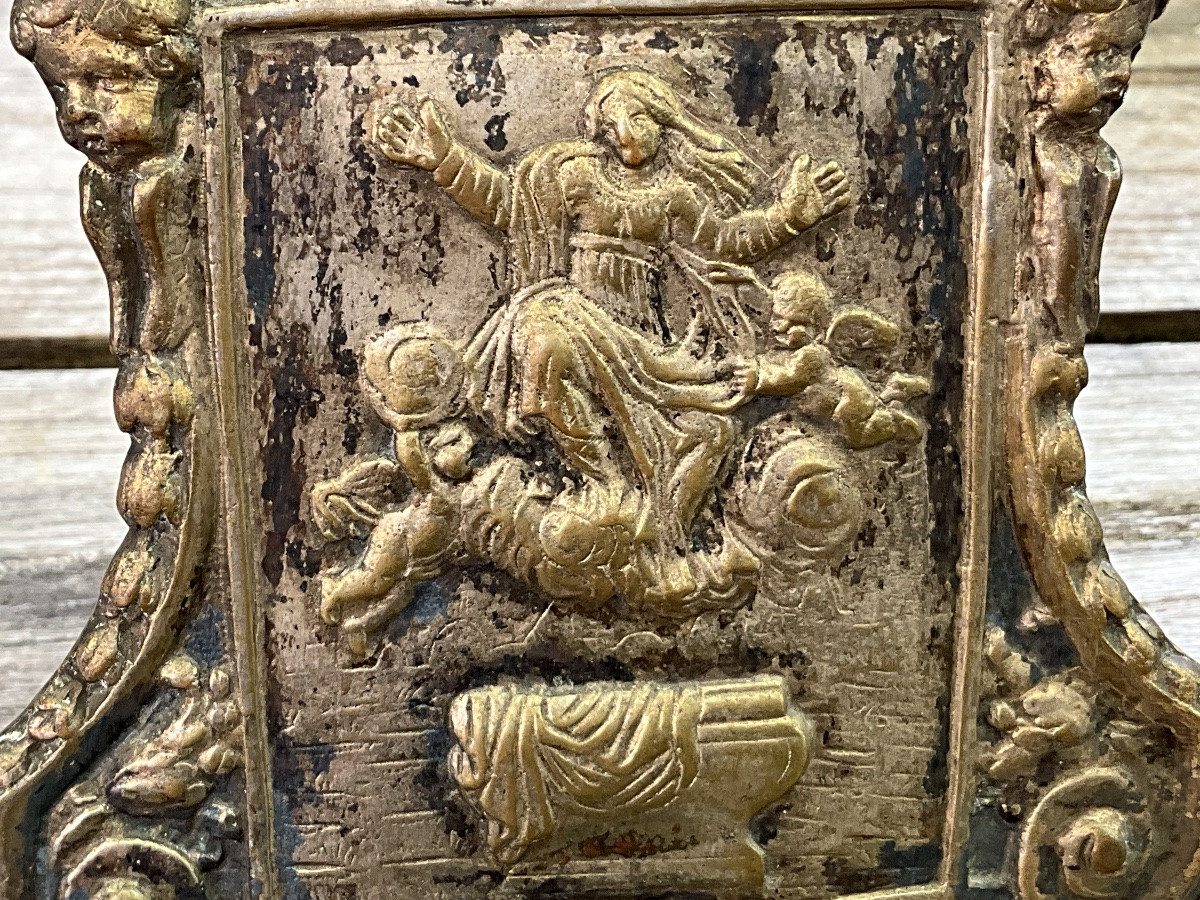 2 baisers de paix ou osculatoires en bronze , XVIIIème siècle -photo-4