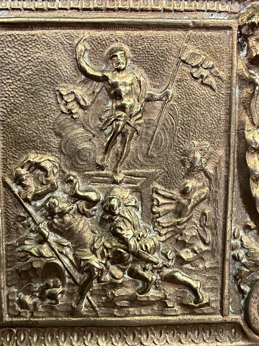 2 baisers de paix ou osculatoires en bronze , XVIIIème siècle -photo-5