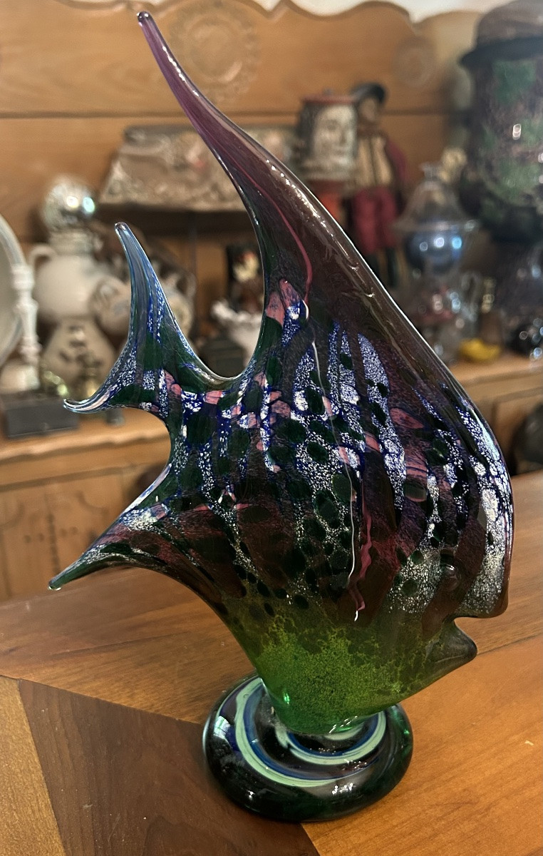 Fish Modelled In Glass By Milane In Biot ( France )-photo-2
