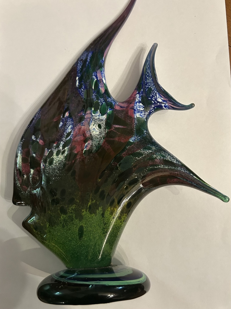 Fish Modelled In Glass By Milane In Biot ( France )